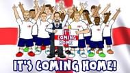 A graphic portraying England's squad for the World Cup in Russia
